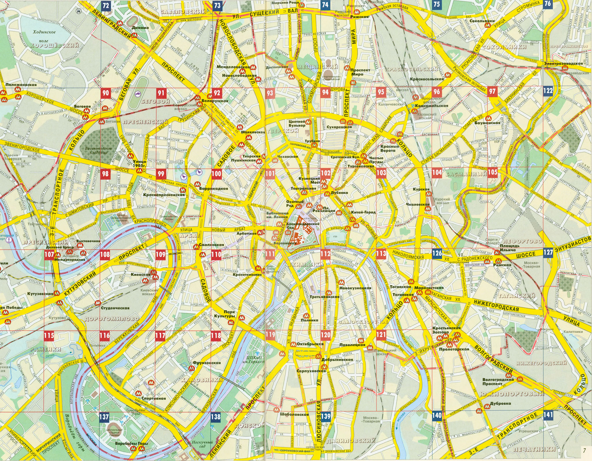Карта третьего транспортного кольца Москвы